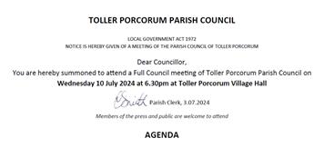 Agenda published for July meeting